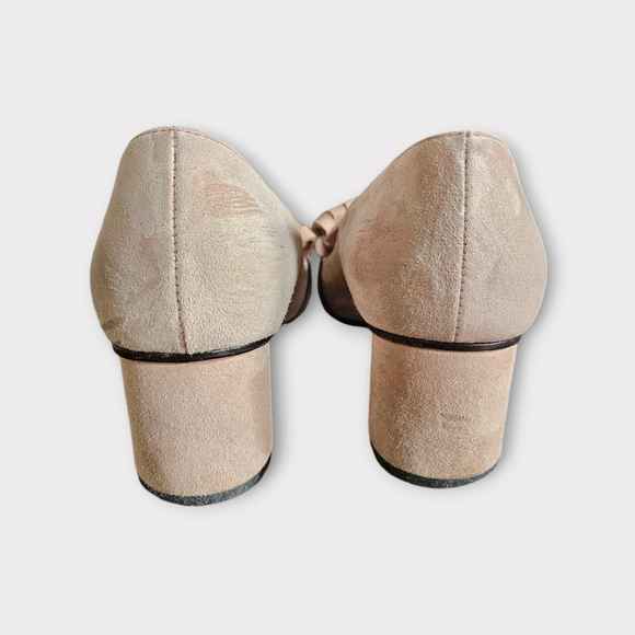 Gucci GG Marmont Light Pink Suede  Loafer Heels - Picture 7 of 10